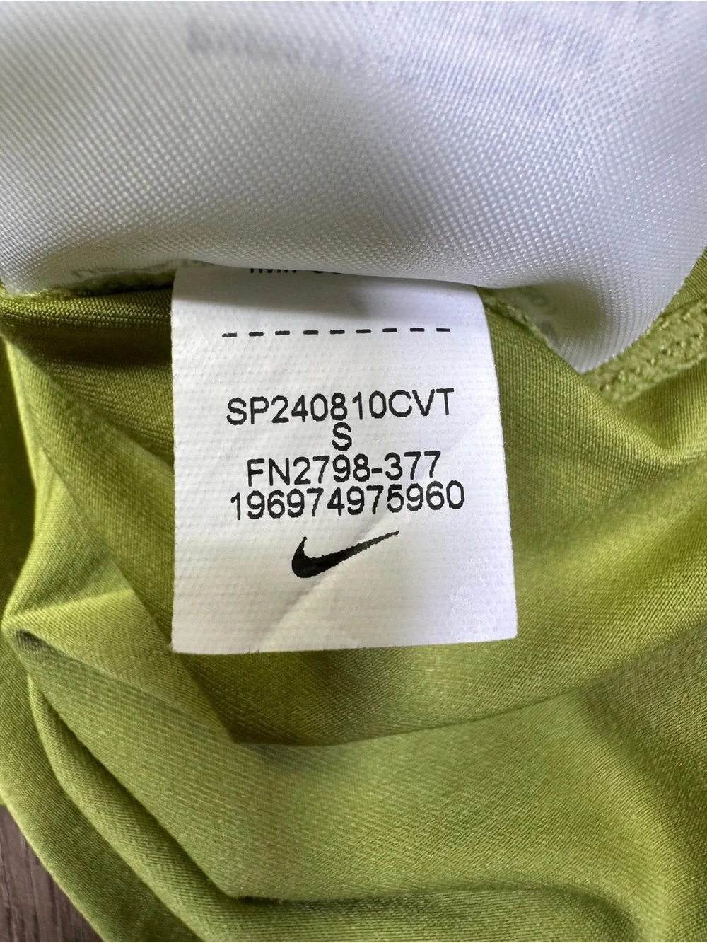 Nike One Dri-Fit Running T-Shirt Lime Green Size Small